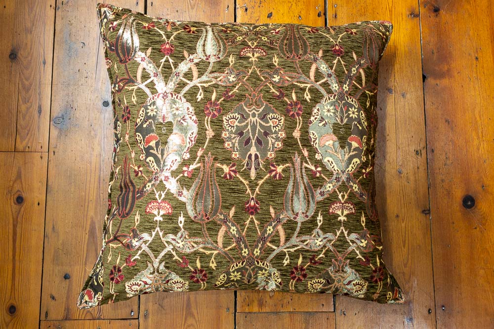 Medium Green Ottoman Turkish Tulip Cushion Cover 68x68cm